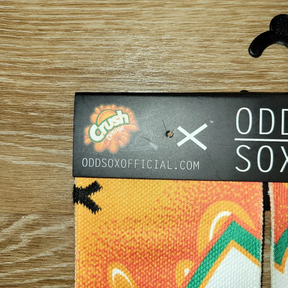 Odd Sox Orange Crush Soda Pop Adult Size 6-13 Crew Socks New